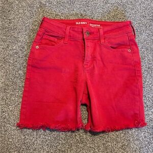 Old Navy Women's Bright Red Jean Shorts